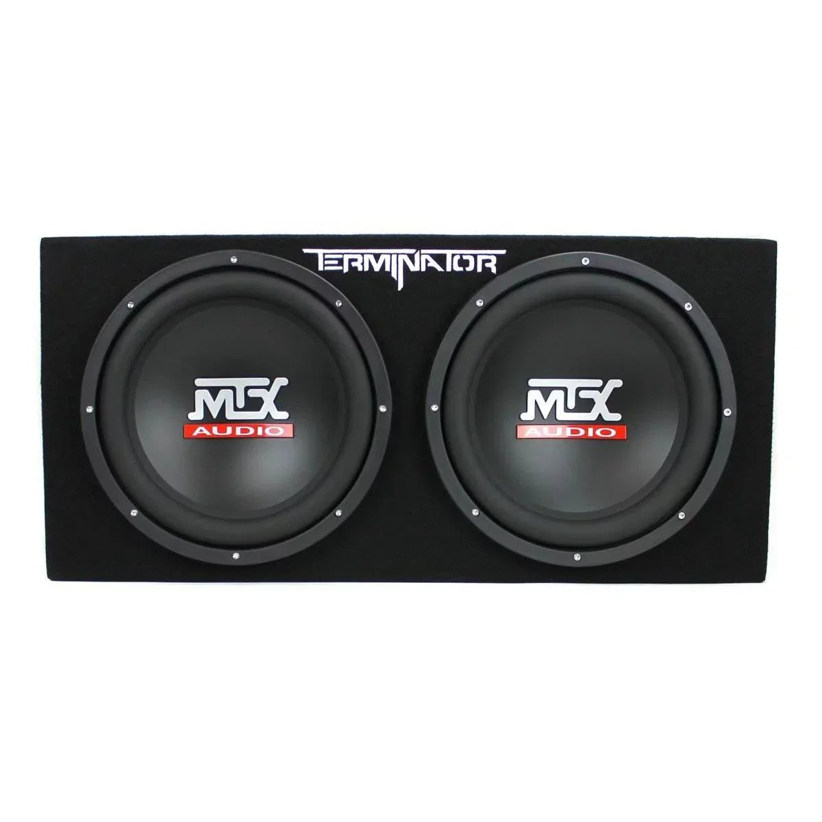 MTX TNE212D 12-Inch Dual Loaded Subwoofer Enclosure 2-Pack With Planet Audio AC1500.1 Amplifiers 2-Pack And Soundstorm AKS8 Wiring Kit