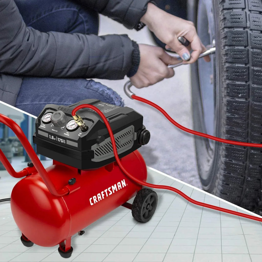 CRAFTSMAN Hard Air Compressor, 10 Gallon, 1.8 HP, 175 PSI, 4.0 CFM @ 90 PSI - CMXECXA0201041