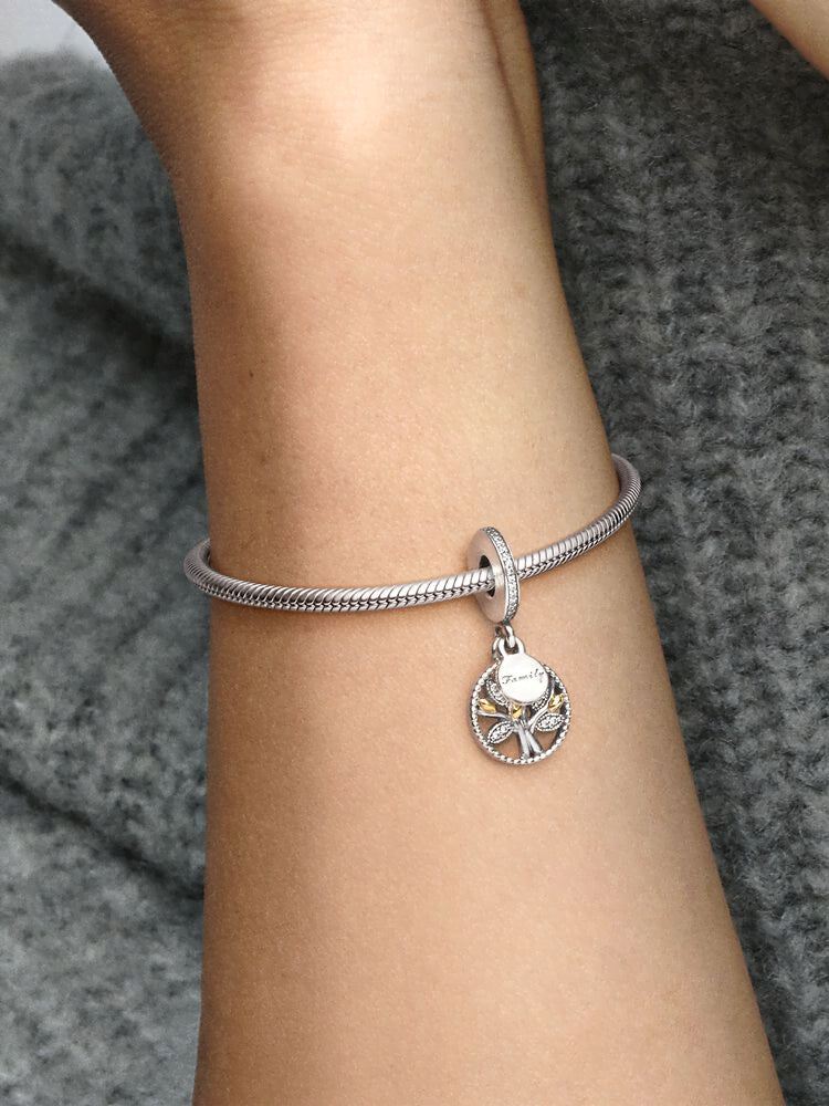 Sparkling Family Tree Dangle Charm