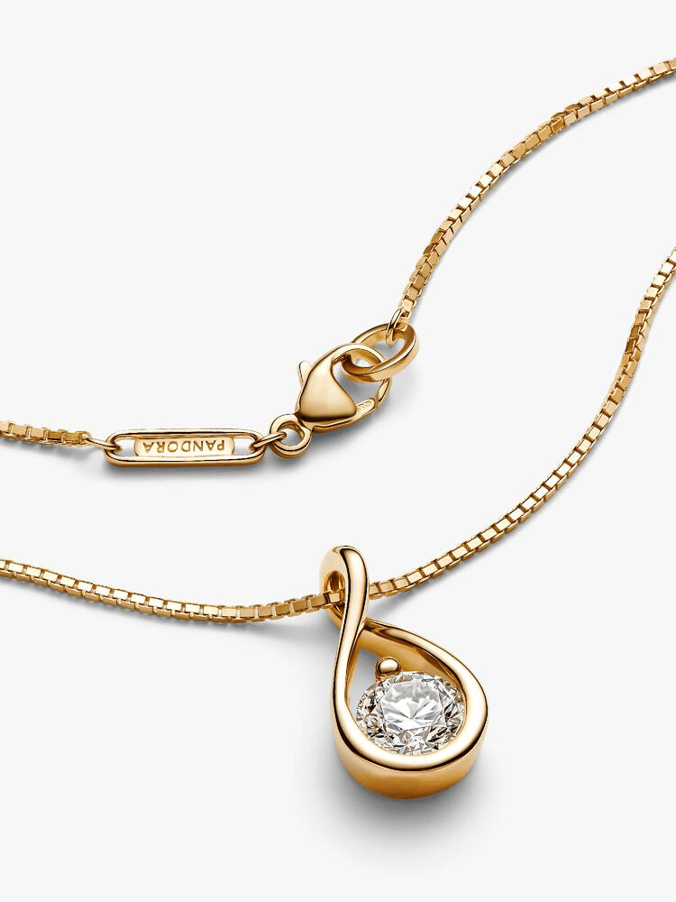 Pandora Infinite 14k Gold Lab-grown Diamond Pendant Necklace