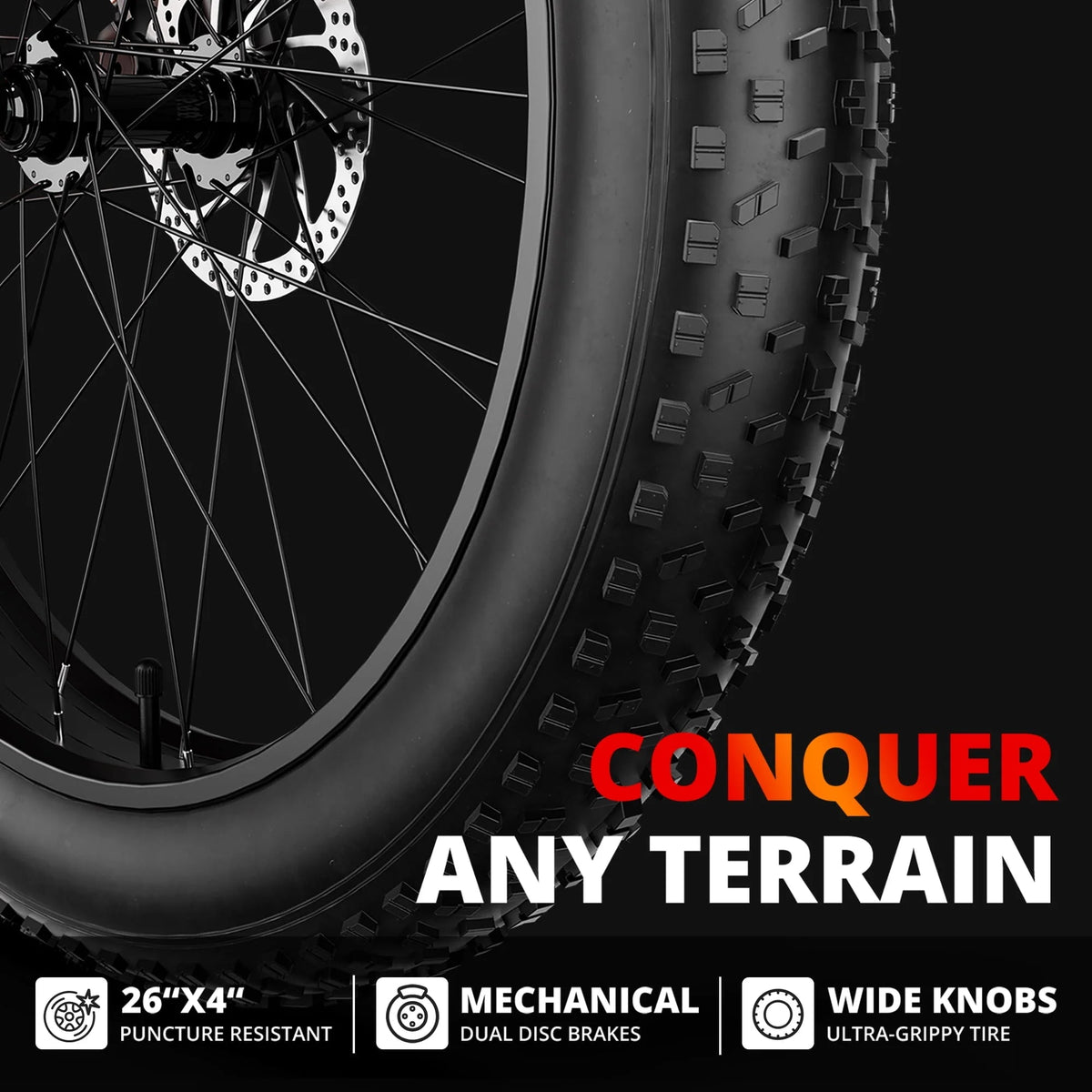 Electric Bike For Adults, 750W 720Wh, 26-Inch Fat Tires, 20 MPH, UL2849