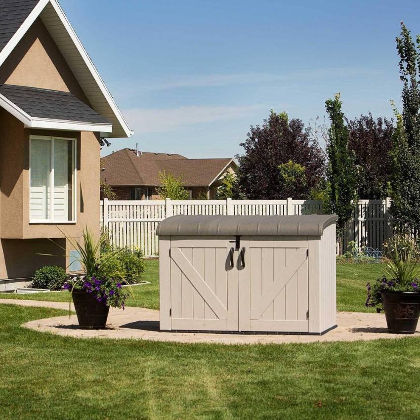 Lifetime Horizontal Storage Shed, Tan, 75 Cubic Feet - 60170