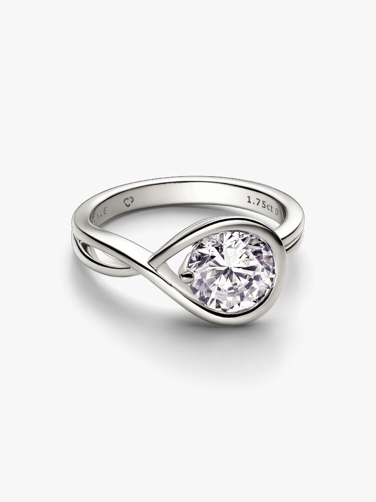 Pandora Infinite 14k White Gold Lab-grown Diamond Ring