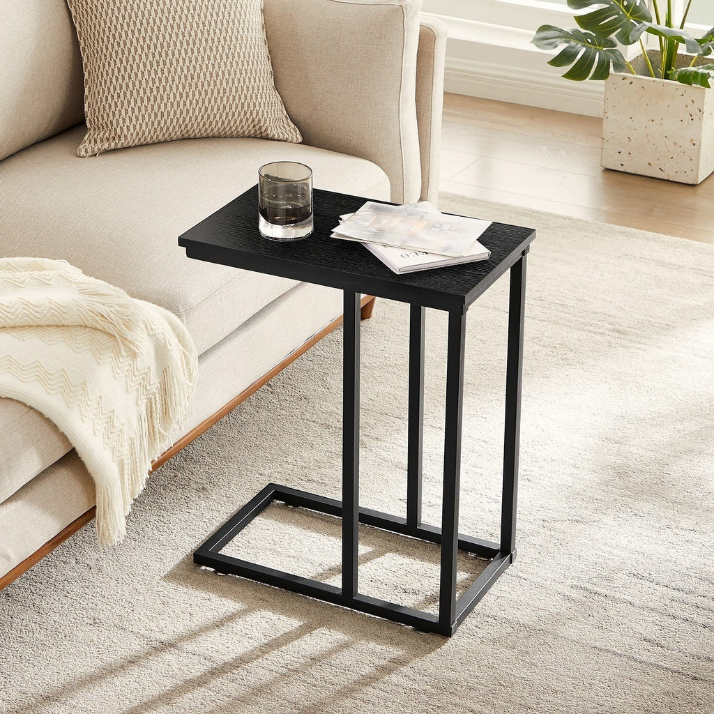 C-Shaped Sofa Side Tables, Set of 2, 11" D x 19" W x 24" H