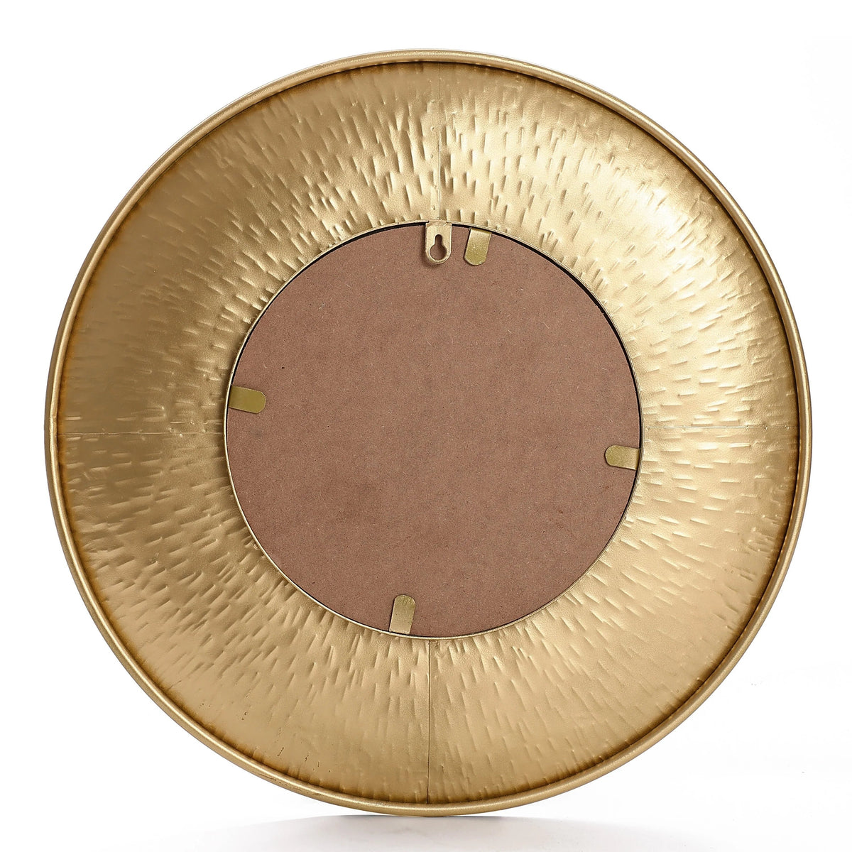 3-Piece Gold Metal Round Wall Mirror Set - 22.25" x 2.36", 19.7" x 2.25", 15.4" x 2.25"