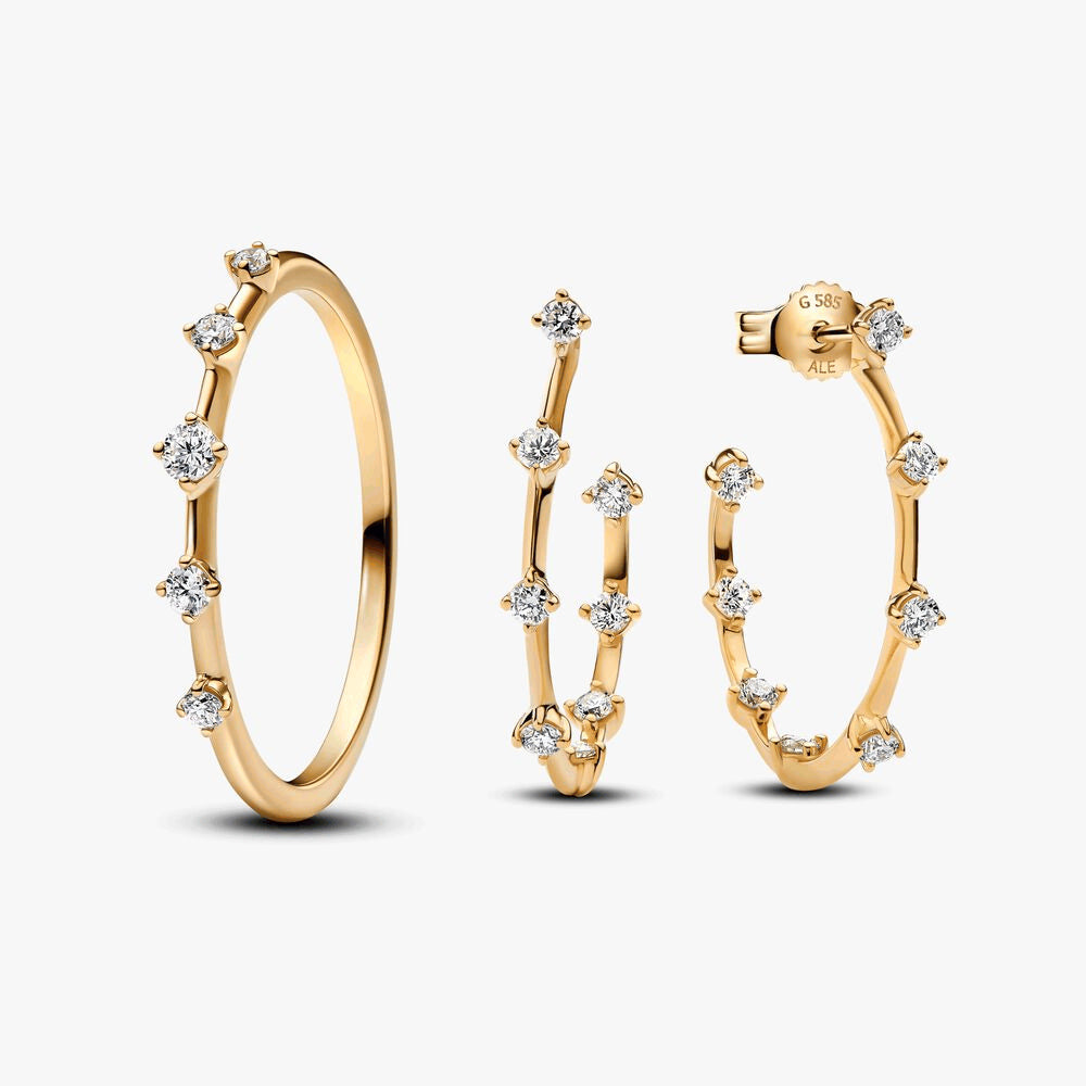 Lab-Grown Diamond Station Earring and Ring Set