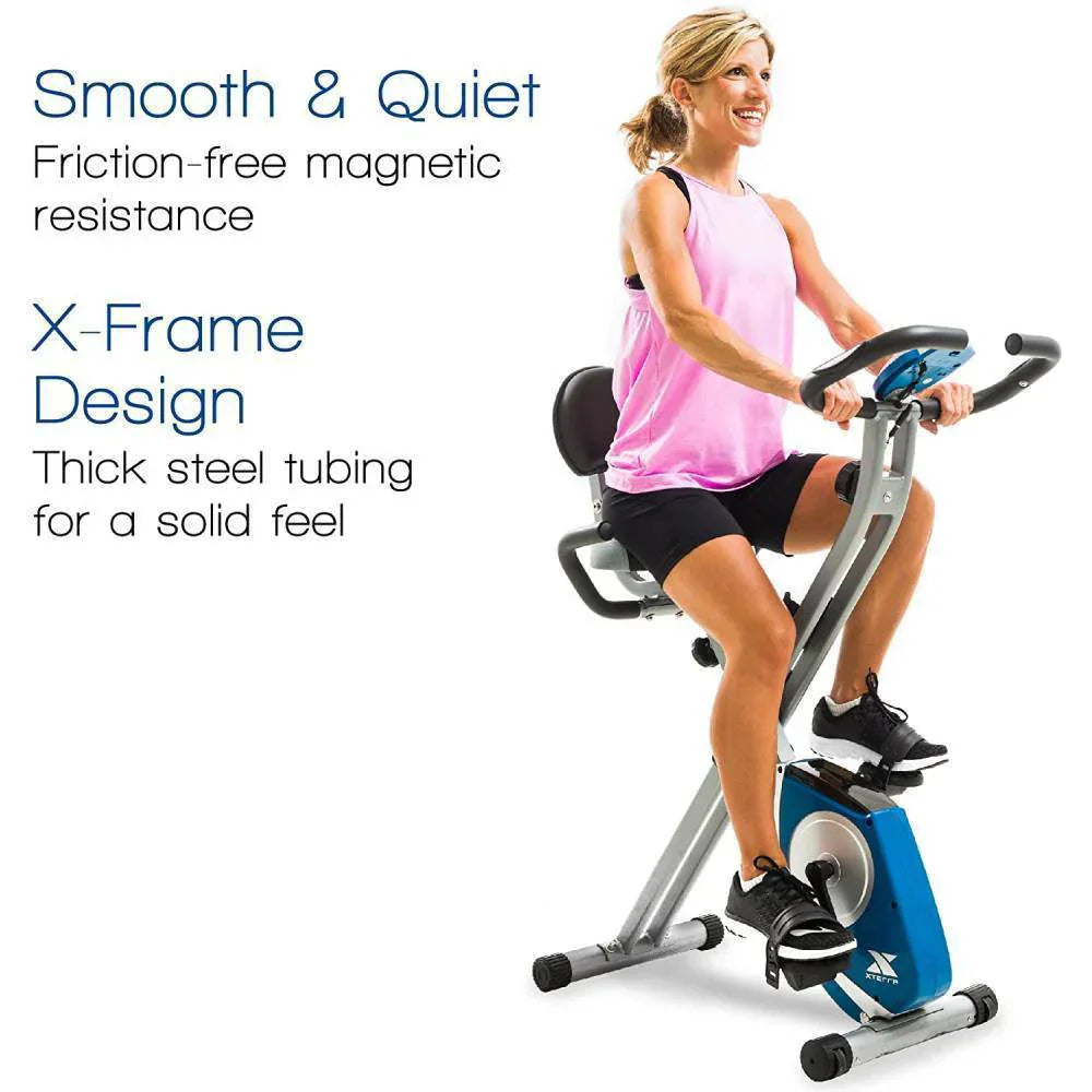 Fitness Folding Exercise Bike, Silver - FB350