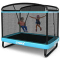 6 FT Kids Rectangle Trampoline With Swing And Safety Fence - ASTM Approved, Ages 3-8