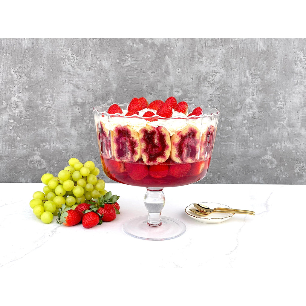 Glass Trifle Bowl, 168 Oz, 9 inch Diameter x 9 inch Height, Clear