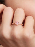 Sparkling Elevated Heart Ring