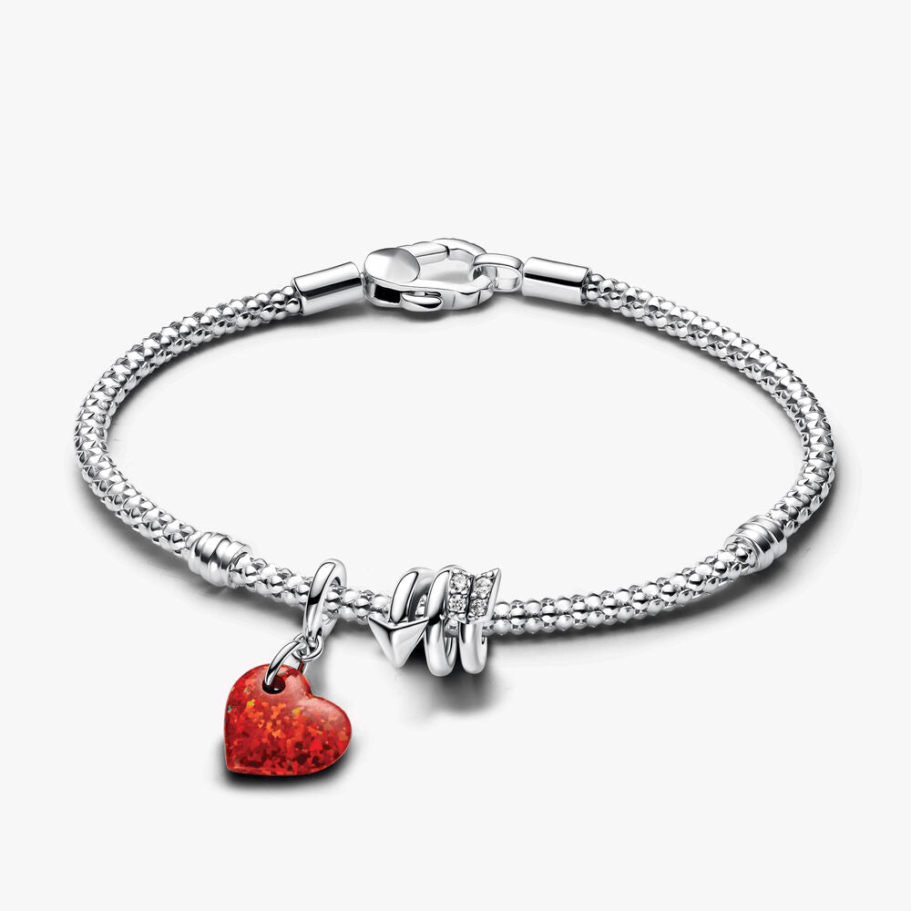 Heart and Arrow Charm Bracelet Set