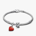 Heart and Arrow Charm Bracelet Set