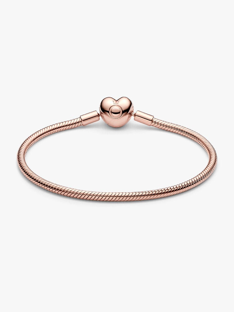 Pandora Moments Heart Clasp Snake Chain Bracelet