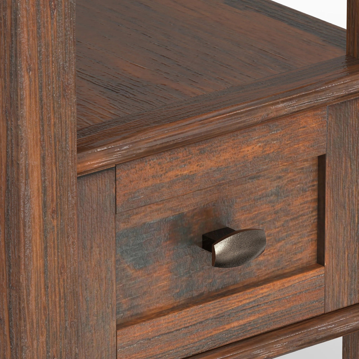 Solid Wood Narrow Side Table, 14 in Wide, 24 in D x 14 in W x 20 in H