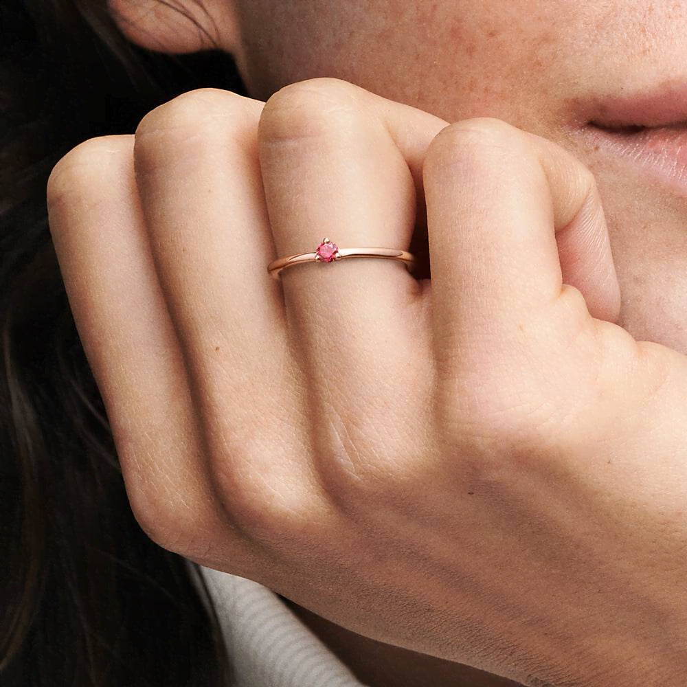 FINAL SALE - Red Solitaire Ring