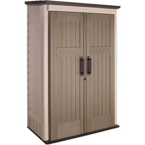Rubbermaid Outdoor Storage Shed, 52 Cu. Ft., 52 in W x 31 in D x 81 in H - Lockable Double Doors