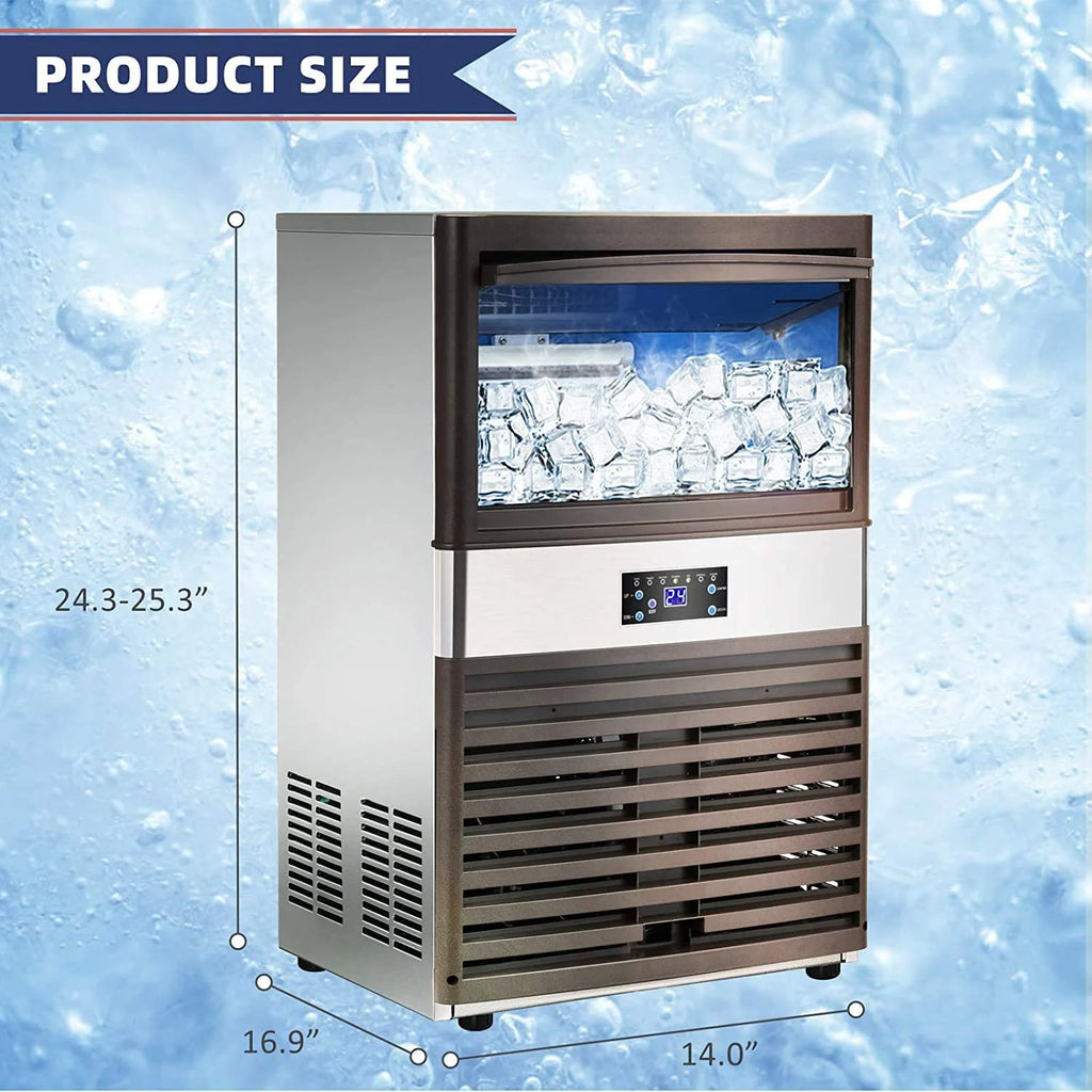 YUTGMasst Commercial Ice Maker 110LBS/24H Stainless Steel - Air Cooling