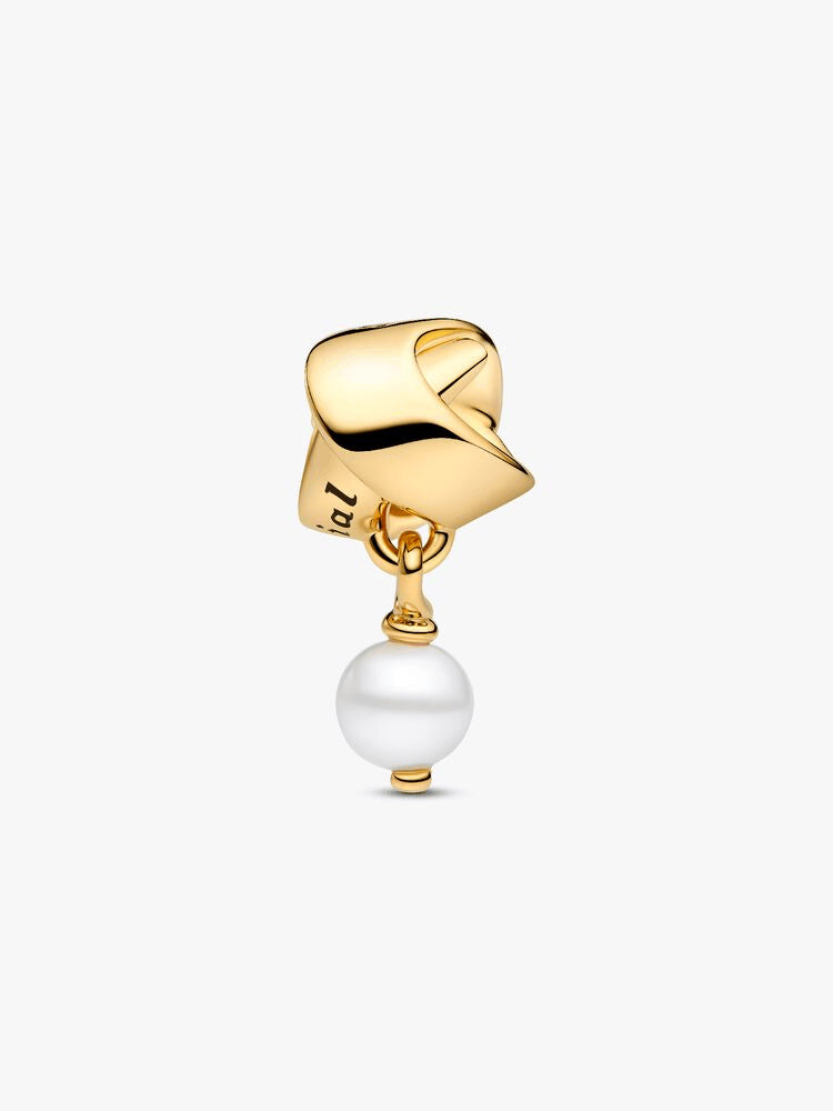 Treated Freshwater Cultured Pearl Ribbon Charm