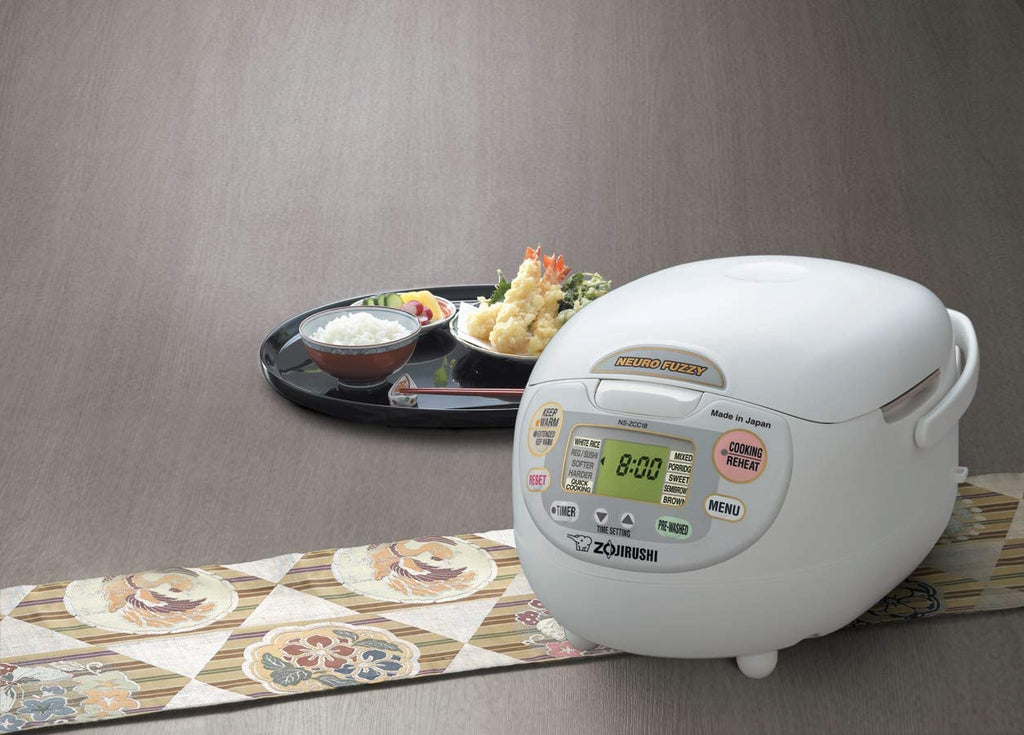 Zojirushi Neuro Fuzzy Rice Cooker And Warmer, 5.5-Cup, Premium White - NS-ZCC10
