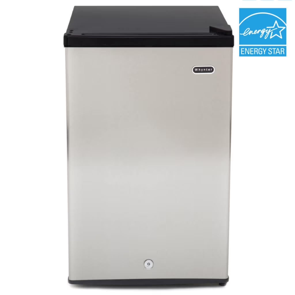 Whynter Upright Freezer 3.0 Cu. Ft., Stainless Steel, Lock - Cuf-301SS