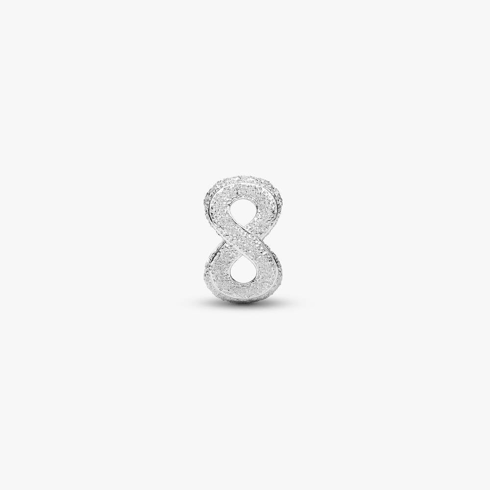 Textured Infinity Symbol Mini Charm