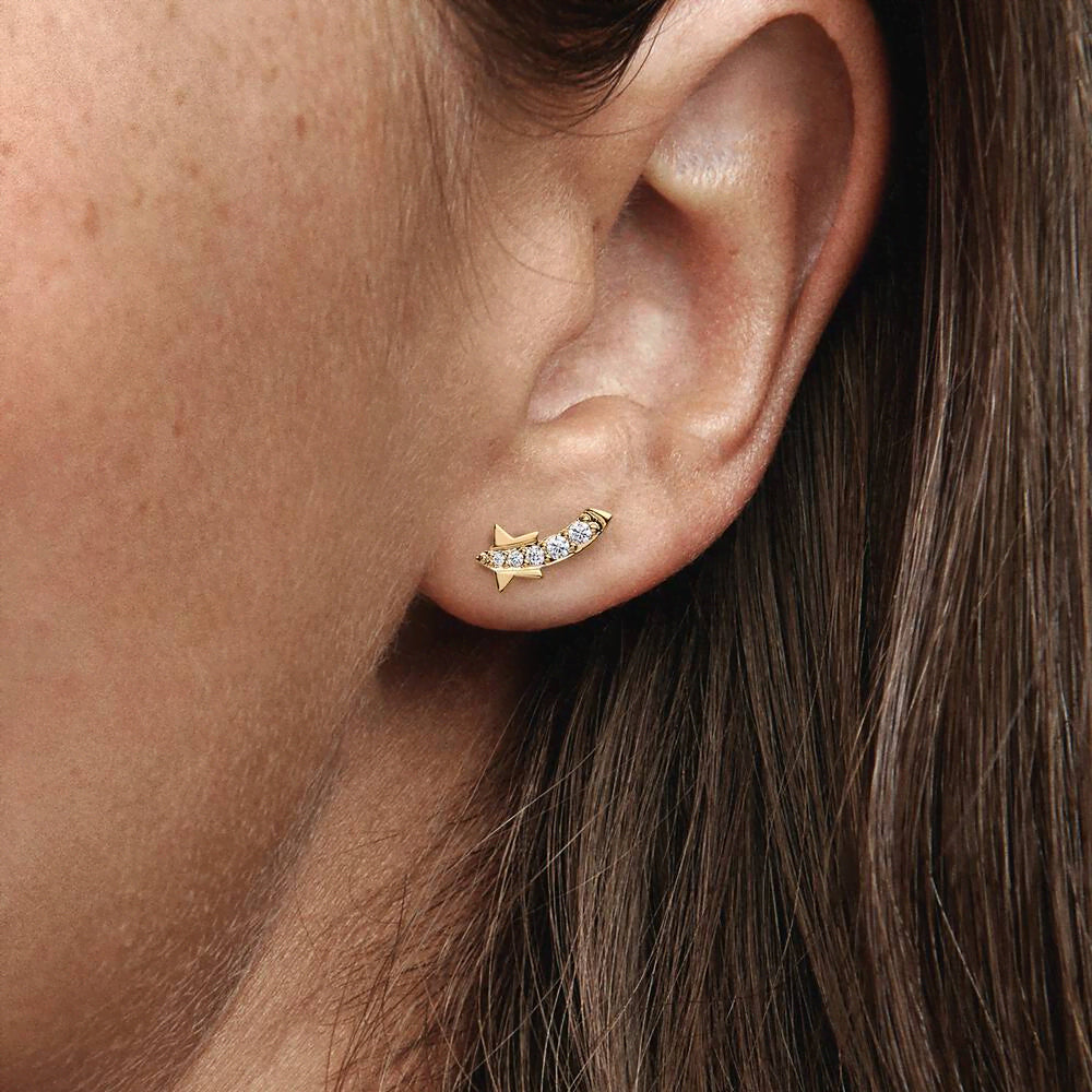FINAL SALE - Shooting Star Pavé Stud Earrings