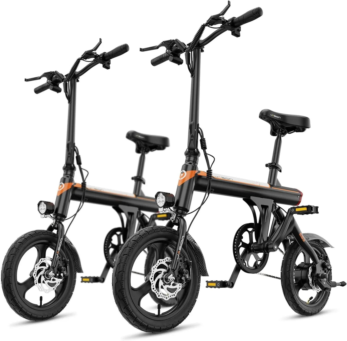 Jasion 14 Inch Folding Electric Bike, 21 Mph, 500W Peak Motor, 270Wh Battery - EB3