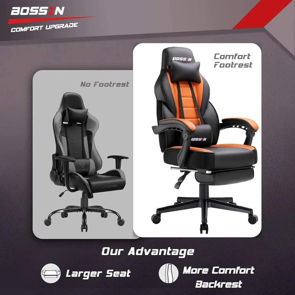 Racing Style Gaming Chair, 300 lbs Big And Tall High Back Computer Chair