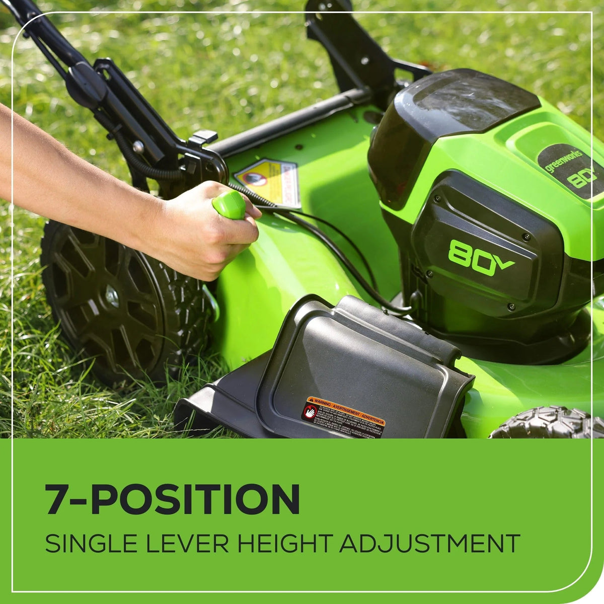 80V 21-Inch Brushless Cordless Lawn Mower With 4.0Ah Battery And Rapid Charger