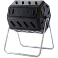 FCMP Outdoor Dual Chamber Tumbling Composter, Black, 37 Gallon - IM4000