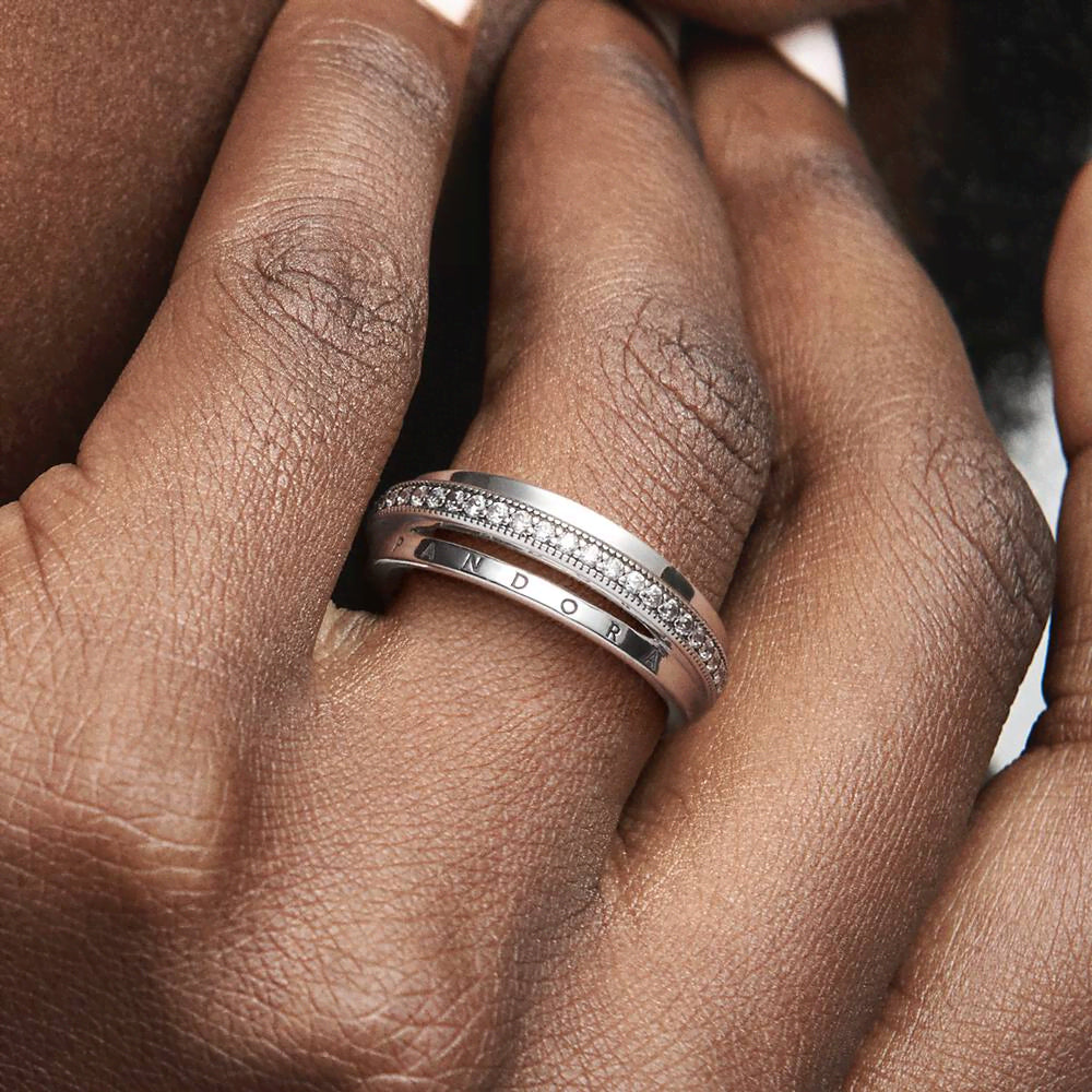FINAL SALE - Triple Band Pavé Ring