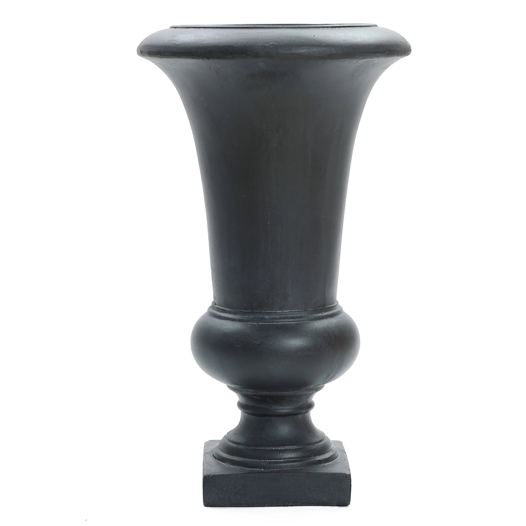 Handmade Fiber Stone Urn Planter Pot, 22.75 in Tall x 13.13 in Diameter