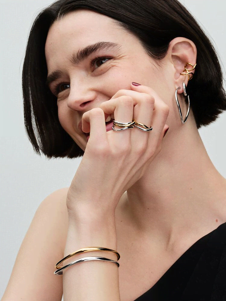 Two-tone Entwined Bands Ring