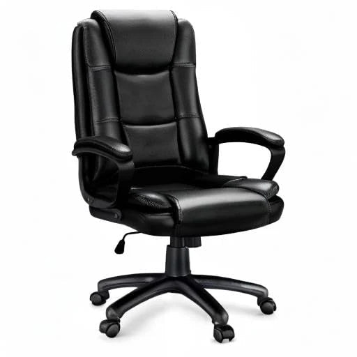 Big And Tall High-Back Leather Executive Office Chair, 400 lbs
