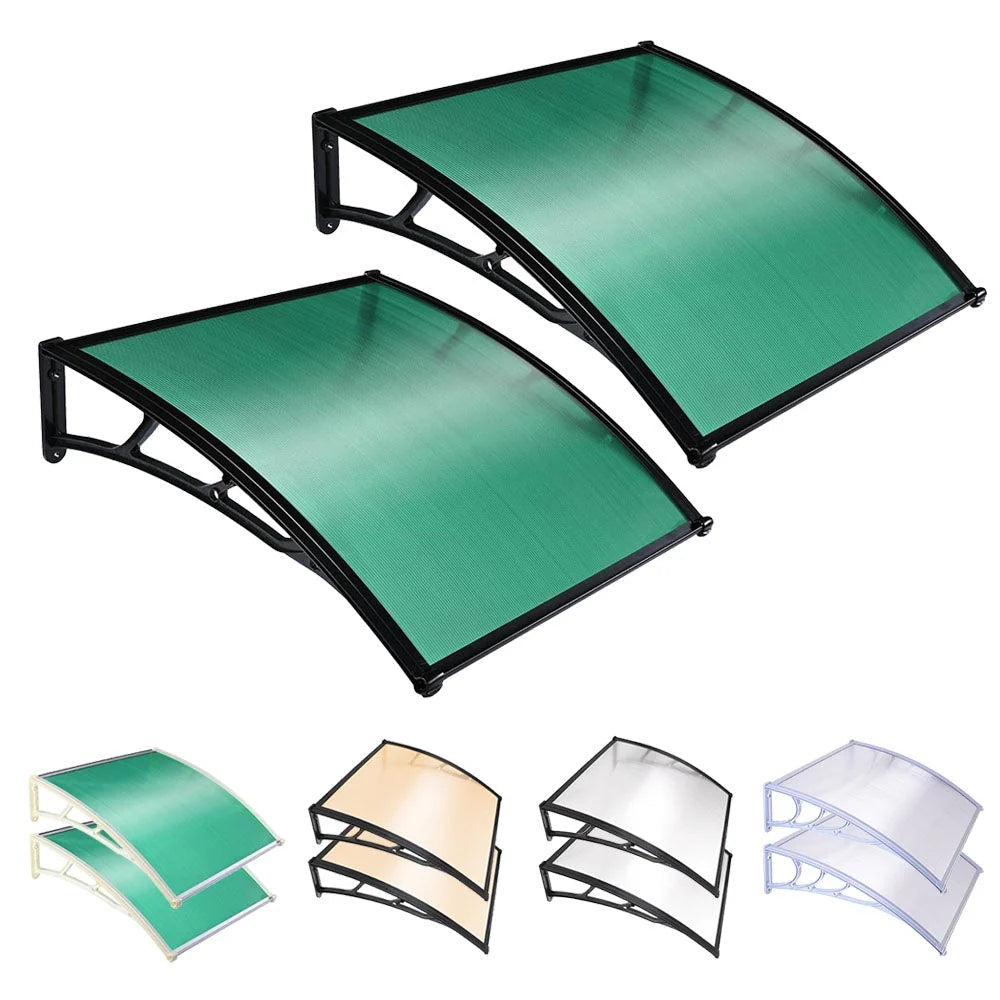 2 Pcs 3ft Patio Awning Cover, Polycarbonate
