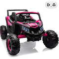 FUNTOK 24V Ride-On Off-Road UTV Electric Toy Car - Rose Gold