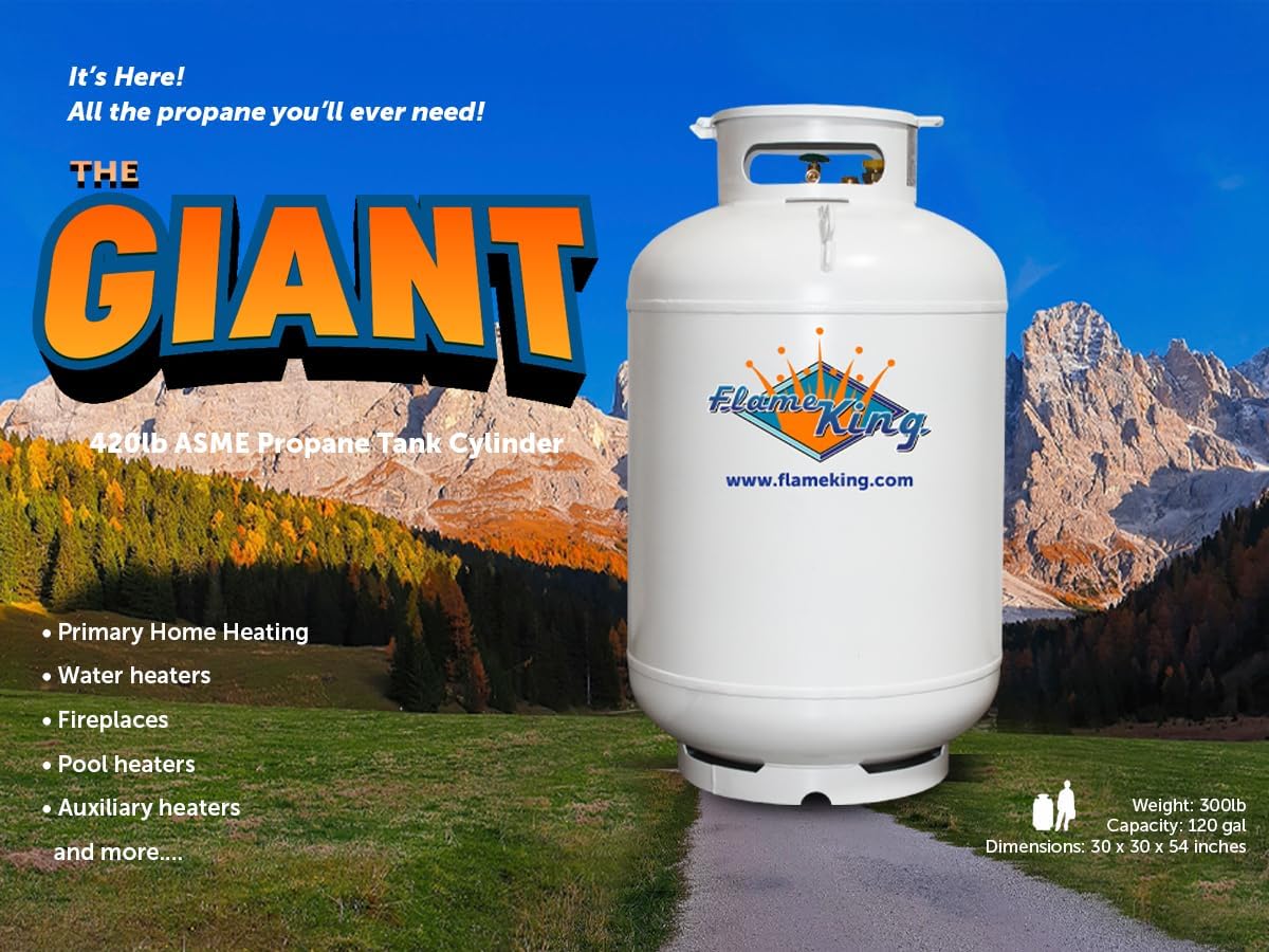 420-Lb. ASME Vertical Propane Tank, White