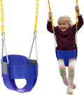 Heavy-Duty High-Back Full Bucket Toddler Swing Seat, Green, 9.4in D x 12.7in W x 10.7in H - 66in Chains