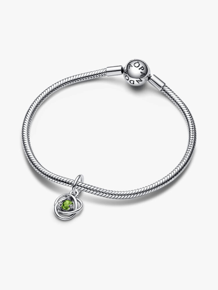 Spring Green Eternity Circle Dangle Charm