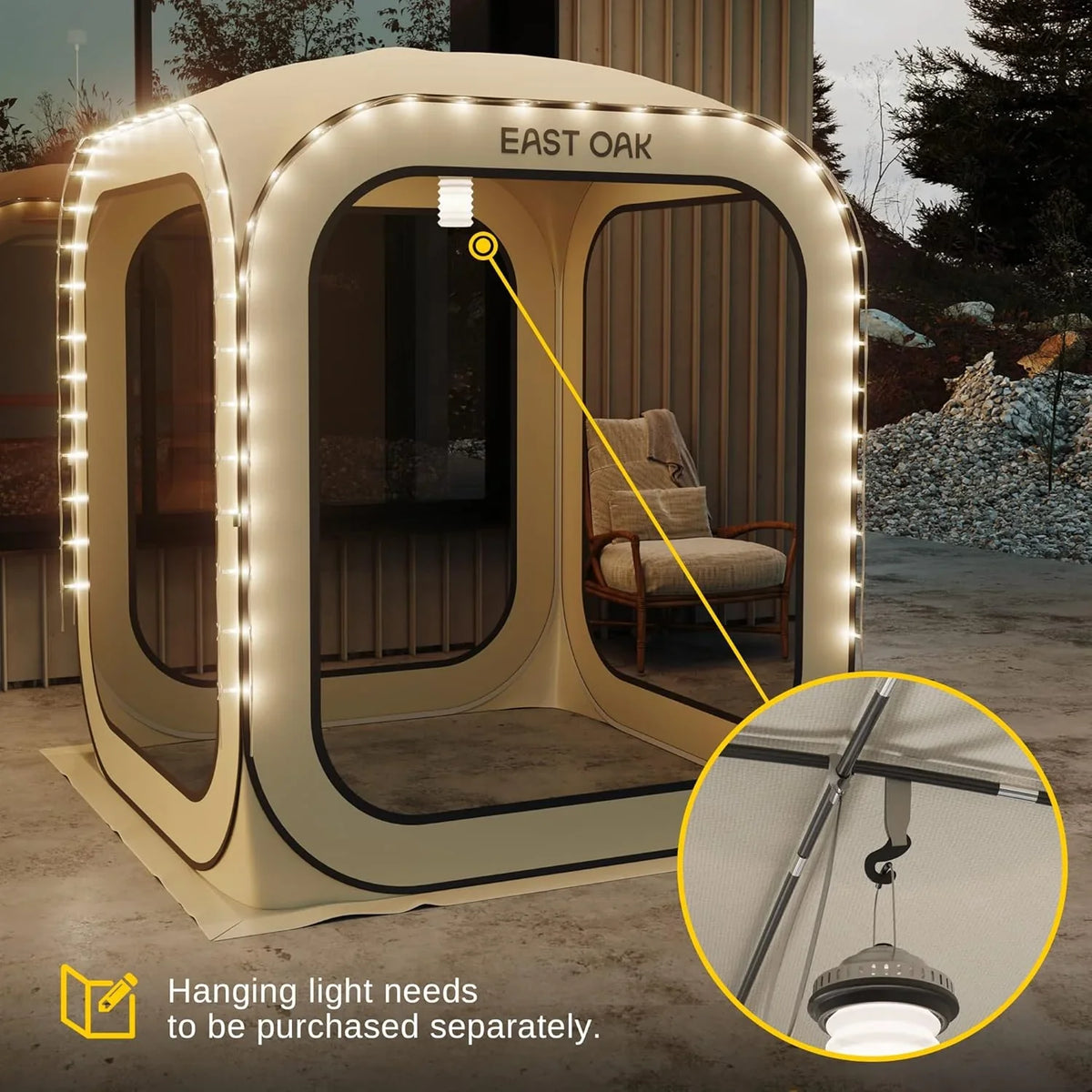 EAST OAK Pop-Up Screen House Tent 10 x 10 FT With Carry Bag
