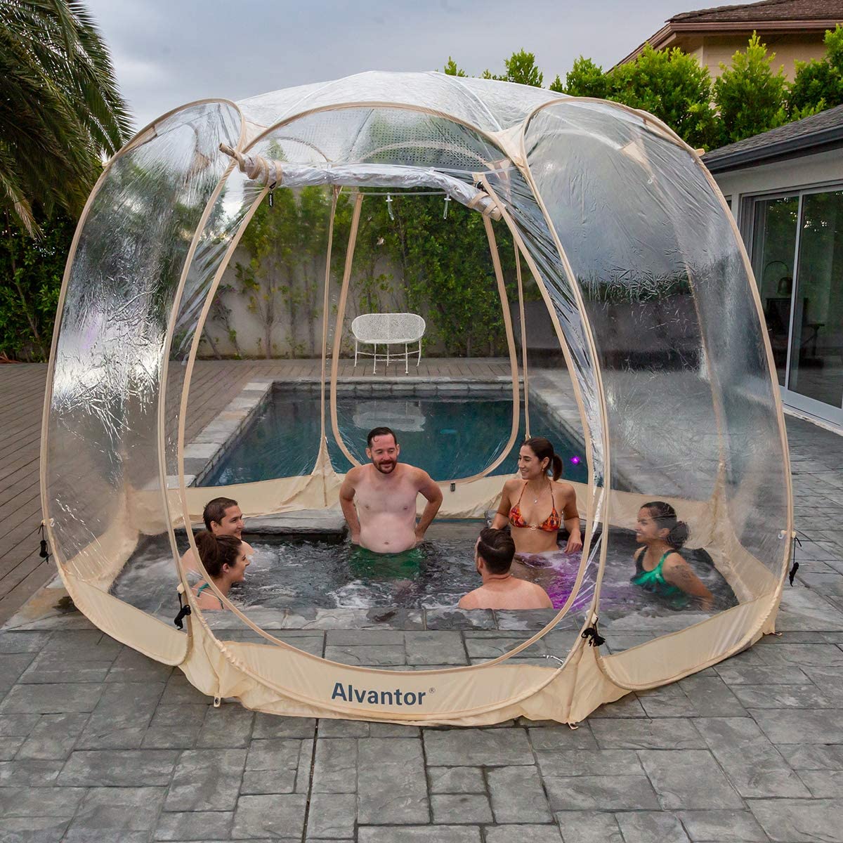 Alvantor Bubble Tent Pop Up Gazebo, 8-10 Person, 3.63.62.4H (m)