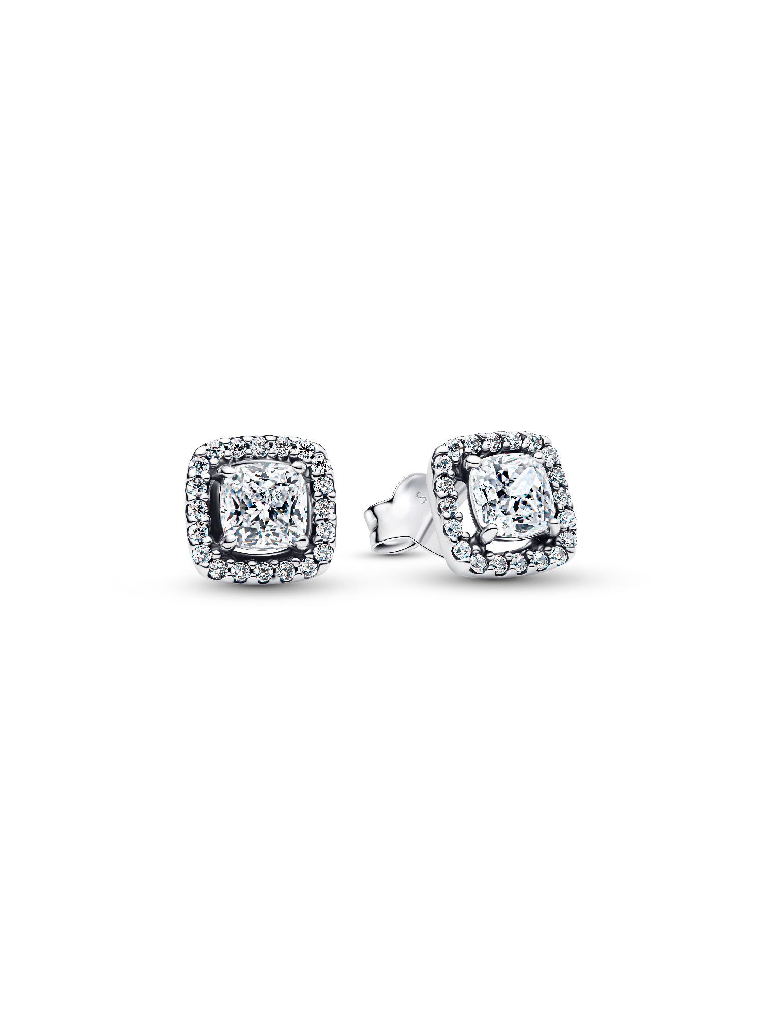 Square Halo Stud Earrings
