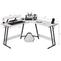L-Shaped Gaming Computer Desk With Removable Monitor Stand, 51.3 in x 19.8 in x 29 in