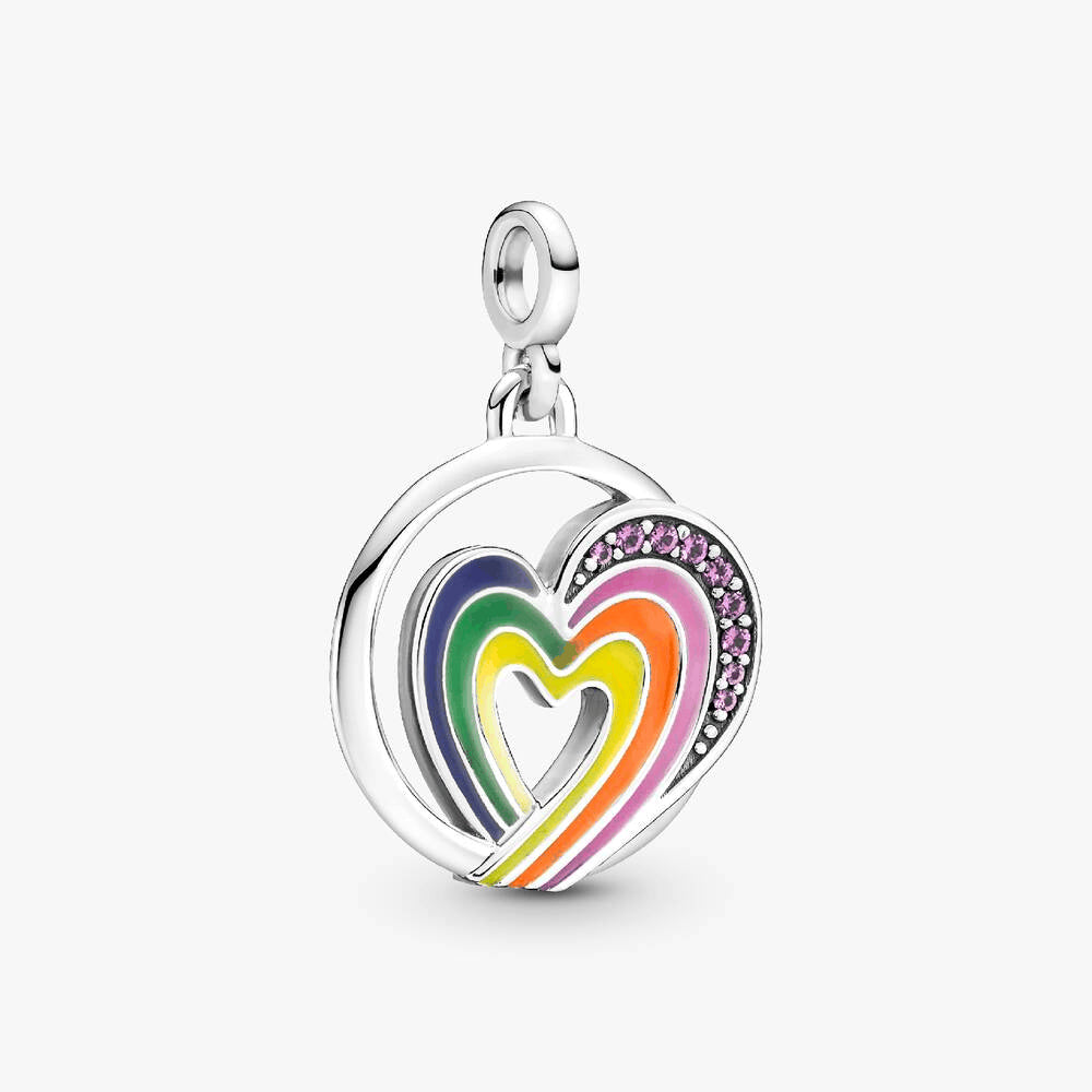 FINAL SALE - Pandora ME Rainbow Heart of Freedom Medallion Charm