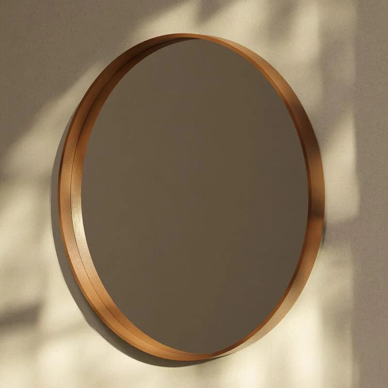 Classic Farmhouse Round Wooden Frame Wall Mirror - 24-inches, 28-inches, 32-inches