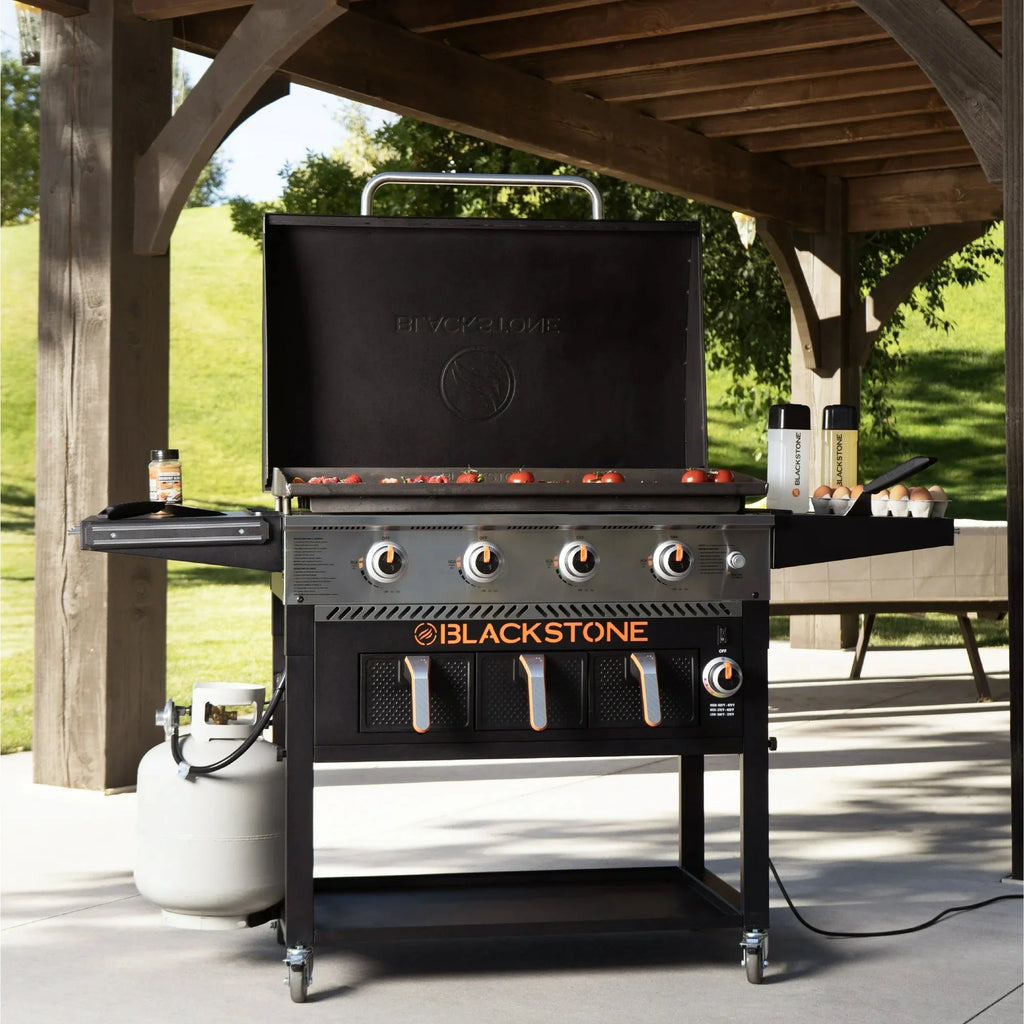 Blackstone 4-Burner 36in Propane Outdoor Griddle With Air Fryer And Hood - 1868