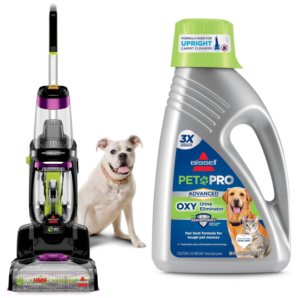 BISSELL ProHeat 2X Revolution Pet Pro Upright Carpet Cleaner, Purple - 3586