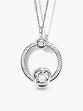 June Birthstone Eternity Circle O Pendant Set