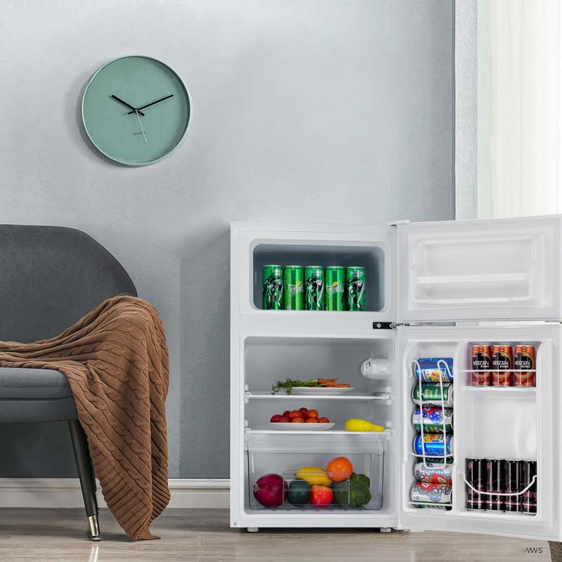 3.2 Cu. Ft. 2-Door Compact Refrigerator With Freezer - Black, Gray Or White