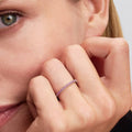Sparkling Pink Band Ring